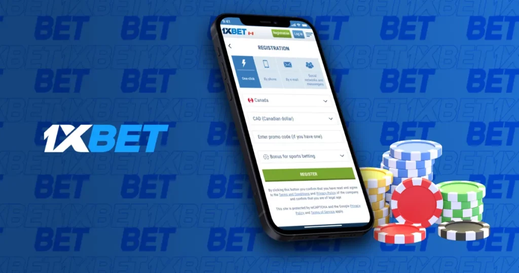 Pendaftaran dalam aplikasi mudah alih dari 1xBet Malaysia