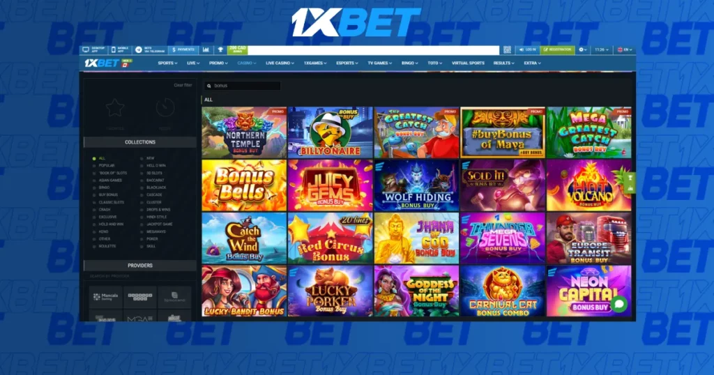 Ciri-ciri Kasino Dalam Talian 1xBet di Malaysia