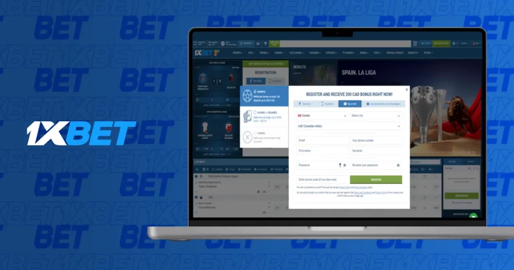 Pendaftaran di 1xBet Malaysia